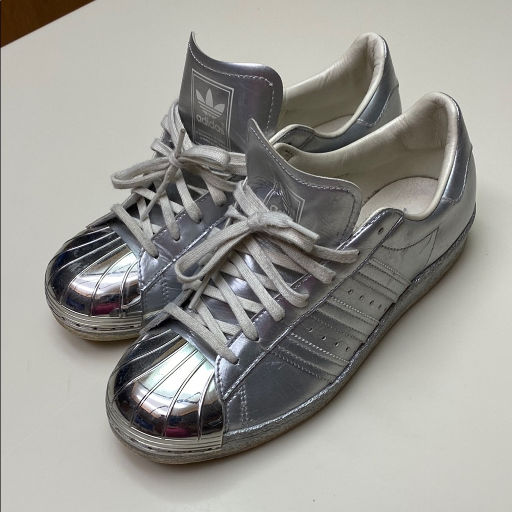 Adidas Silver Metallic Sneakers